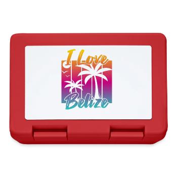 Ich liebe Belize - Brotdose - Rot - Vorne