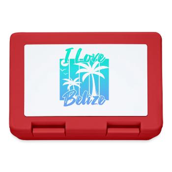 Ich liebe Belize - Brotdose - Rot - Vorne