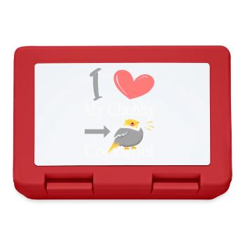 I Love my Chubby Cockatiel - Brotdose - Rot - Vorne
