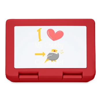 I Love my Chubby Cockatiel - Brotdose - Rot - Vorne