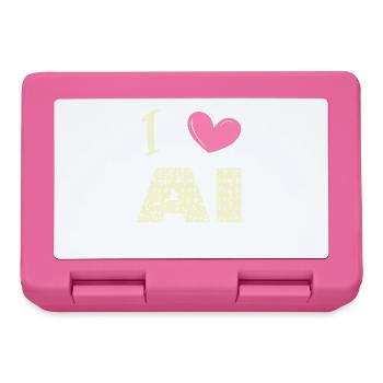 I love ai - Lunchbox - pink - Front