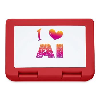I love ai - Lunchbox - red - Front