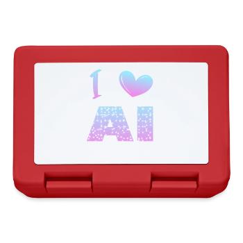 I love ai - Lunchbox - red - Front