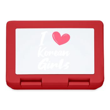 I love Korean girls - Lunchbox - red - Front