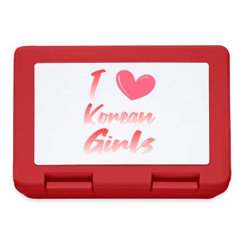 I love Korean girls - Lunchbox - red - Front
