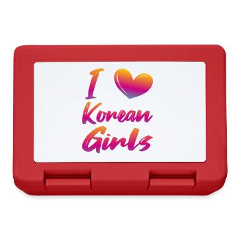 I love Korean girls - Lunchbox - red - Front