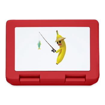 Poisson pêcheur à la banane - Boîte à goûter - rouge - Devant