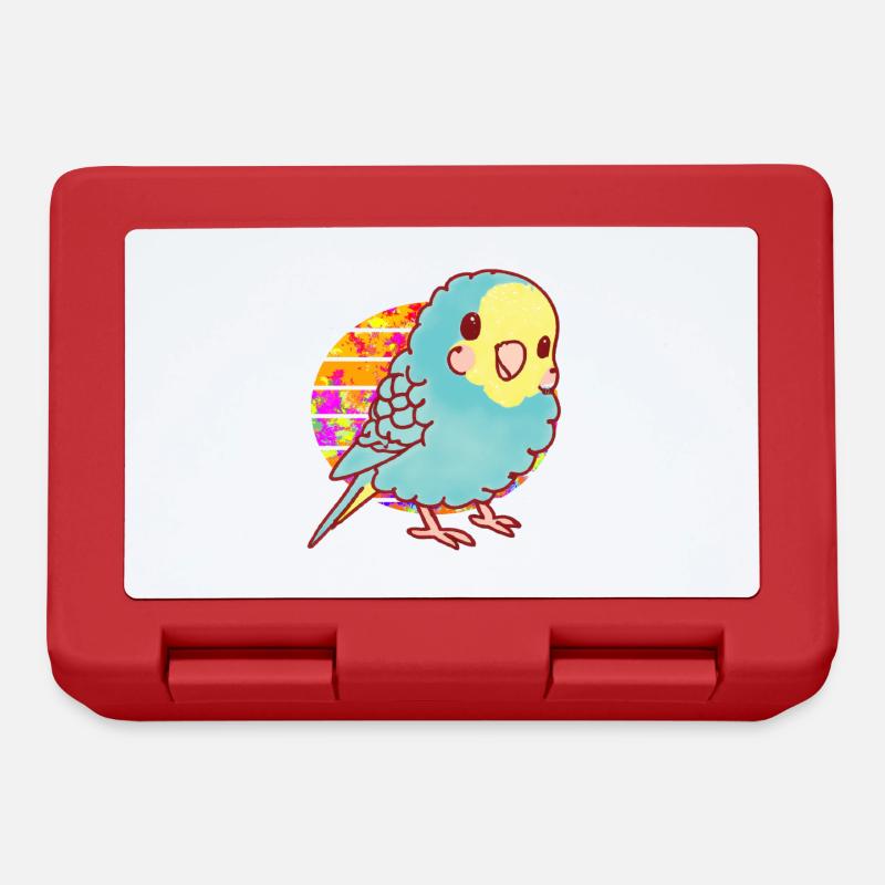 Kawaii budgerigar - Lunchbox - red