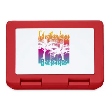 I'd rather be in Barbados - Lunchbox - red - Front