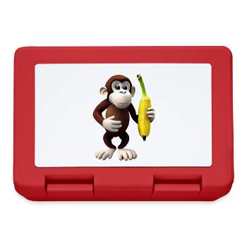 Bananen Affe - Brotdose - Rot - Vorne