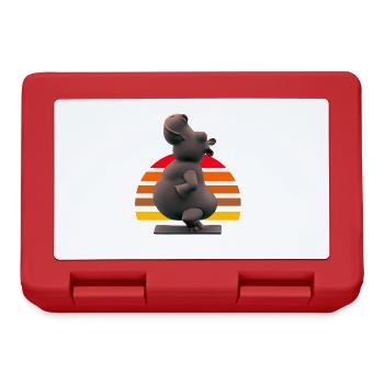 Yoga Hippo - Brotdose - Rot - Vorne
