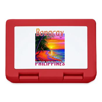 Boracay Philippines Coucher de soleil - Boîte à goûter - rouge - Devant