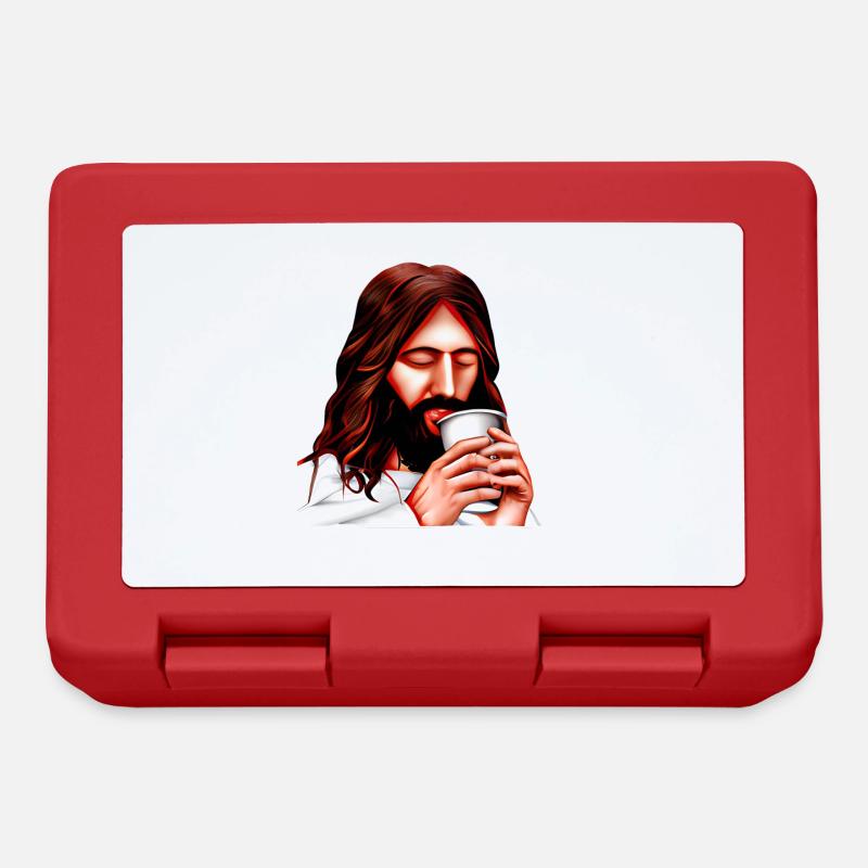 Jésus aimait le café - Boîte à goûter - rouge
