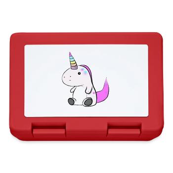 Licorne Dino - Boîte à goûter - rouge - Devant