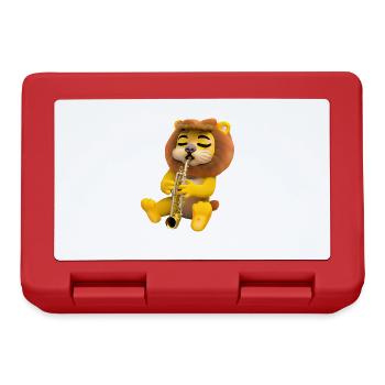 Lion with saxophone - Lunchbox - red - Front