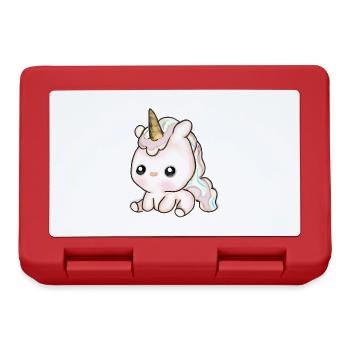 Cute baby unicorn - Lunchbox - red - Front