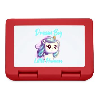 Unicorn Baby Dream Big Little Human - Lunchbox - red - Front