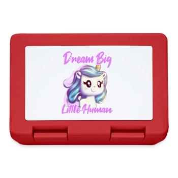 Unicorn Baby Dream Big Little Human - Lunchbox - red - Front