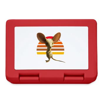 Cute long-eared jerboa design - Lunchbox - red - Front