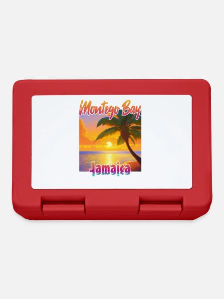 Coucher de soleil à Montego Bay, Jamaïque - Boîte à goûter - rouge
