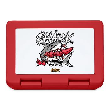 Shark Cartoon cool street - Brotdose - Rot - Vorne