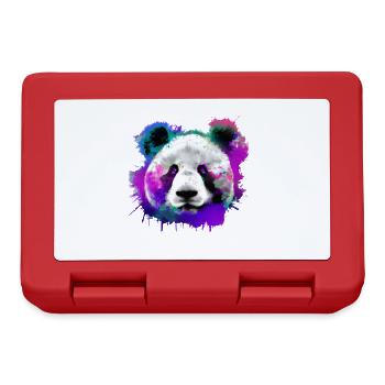 Colorful panda with splashes - Lunchbox - red - Front