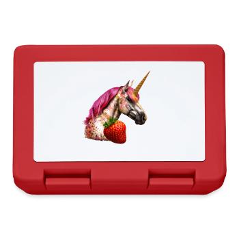 Conception de licorne fraise - Boîte à goûter - rouge - Devant
