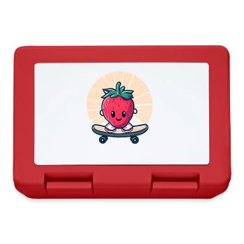 Strawberry skateboard in sunset - Lunchbox - red - Front