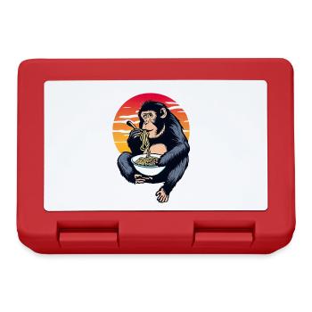 Schimpanse Ramen im Sonnenuntergang - Brotdose - Rot - Vorne