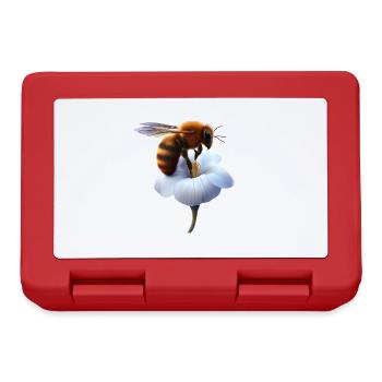Bee on flower - Lunchbox - red - Front