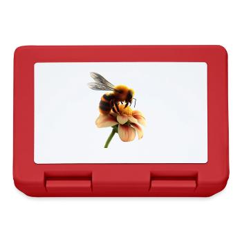 Bee on flower - Lunchbox - red - Front
