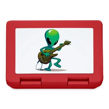 Alien Gitarrist - Brotdose - Rot - Vorne