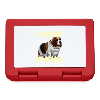 J’aime mon gros beagle - Boîte à goûter - rouge - Devant