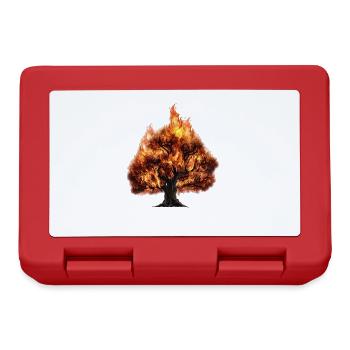 Baum in Flammen - Brotdose - Rot - Vorne