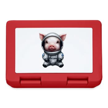 Pig as an astronaut - Lunchbox - red - Front