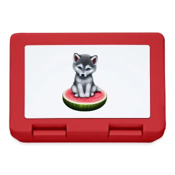Wassermelone Wolf - Brotdose - Rot - Vorne
