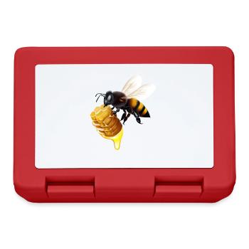 Abeille en nid d’abeille - Boîte à goûter - rouge - Devant