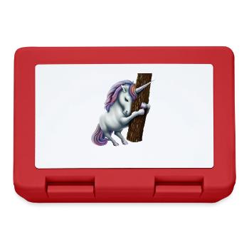 Unicorn hugging tree - Lunchbox - red - Front