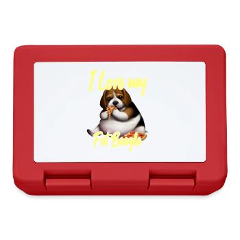 J’aime mon gros beagle - Boîte à goûter - rouge - Devant