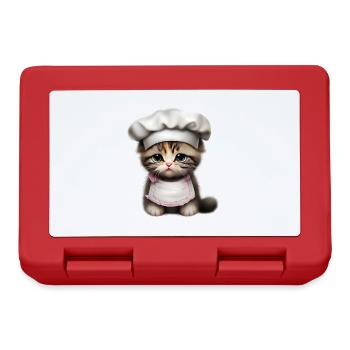 Chef Cat - Lunchbox - red - Front