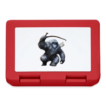 Yeti with bow and arrow - Lunchbox - red - Front