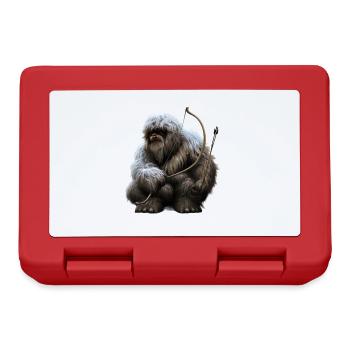 Yeti with bow and arrow - Lunchbox - red - Front