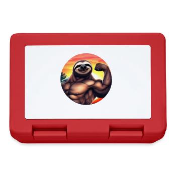 Muscular sloth in sunset - Lunchbox - red - Front