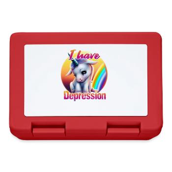 Depressed unicorn in sunset - Lunchbox - red - Front