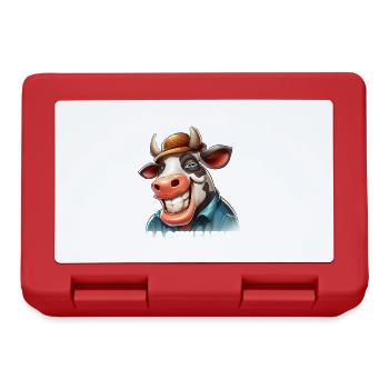 Farmer Cow - Lunchbox - red - Front