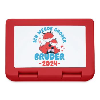 Großer Bruder 2024 Junge Geschwister Geburt - Brotdose - Rot - Vorne