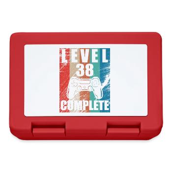 Level 38 complete - Lunchbox - red - Front