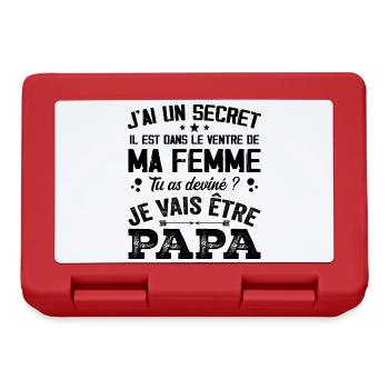 I Have A Secret Daddy Cute Child Pregnancy Man - Lunchbox - red - Front