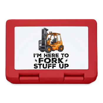 Gabelstapler Ich bin hier, um Gabelstapler zu sein - Brotdose - Rot - Vorne