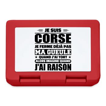 Corsica I don't shut my mouth gift humor - Lunchbox - red - Front